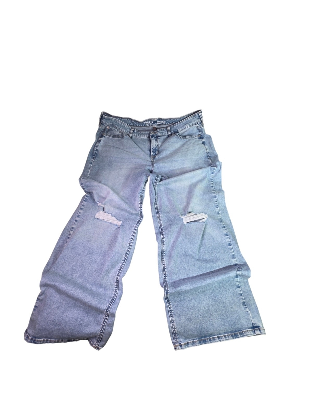 Torrid Perfect Wide Leg Distressed Jeans – Vintage Stretch - Size 20T
